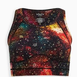Torrid size 2 (18-20) multicolor galaxy sports bra